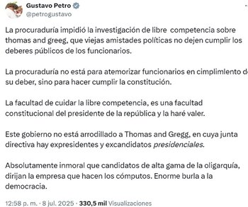 El trino de Petro con