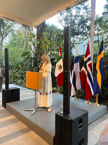 Representantes empresariales suecos y mexicanos