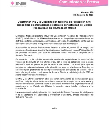 La única afectación prevista es