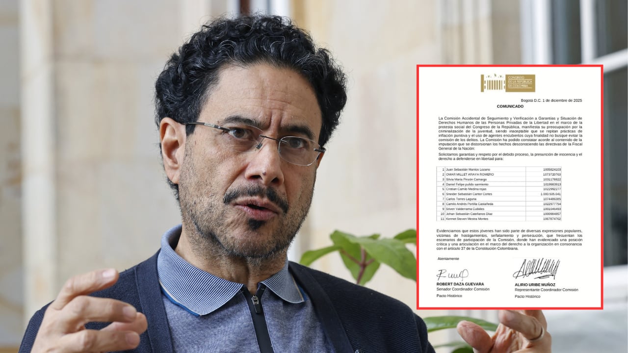 Congresistas de izquierda exigen libertad para jóvenes acusados de terrorismo en Bogotá