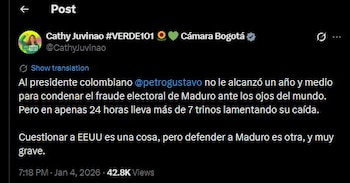 Catherine Juvinao cuestionó a Gustavo