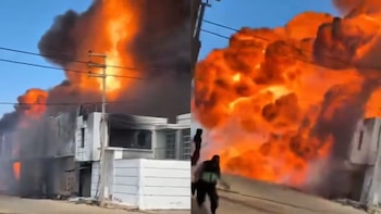 Momento exacto de explosión durante