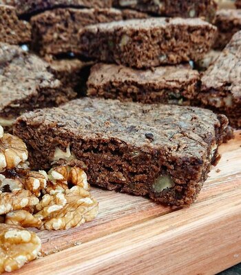 Brownies con puré de batatas,
