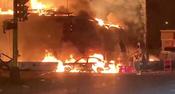El incendio en la tienda