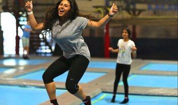 El parque de trampolines de