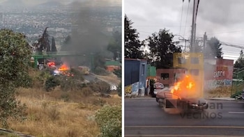 Incendian automóvil en la México-