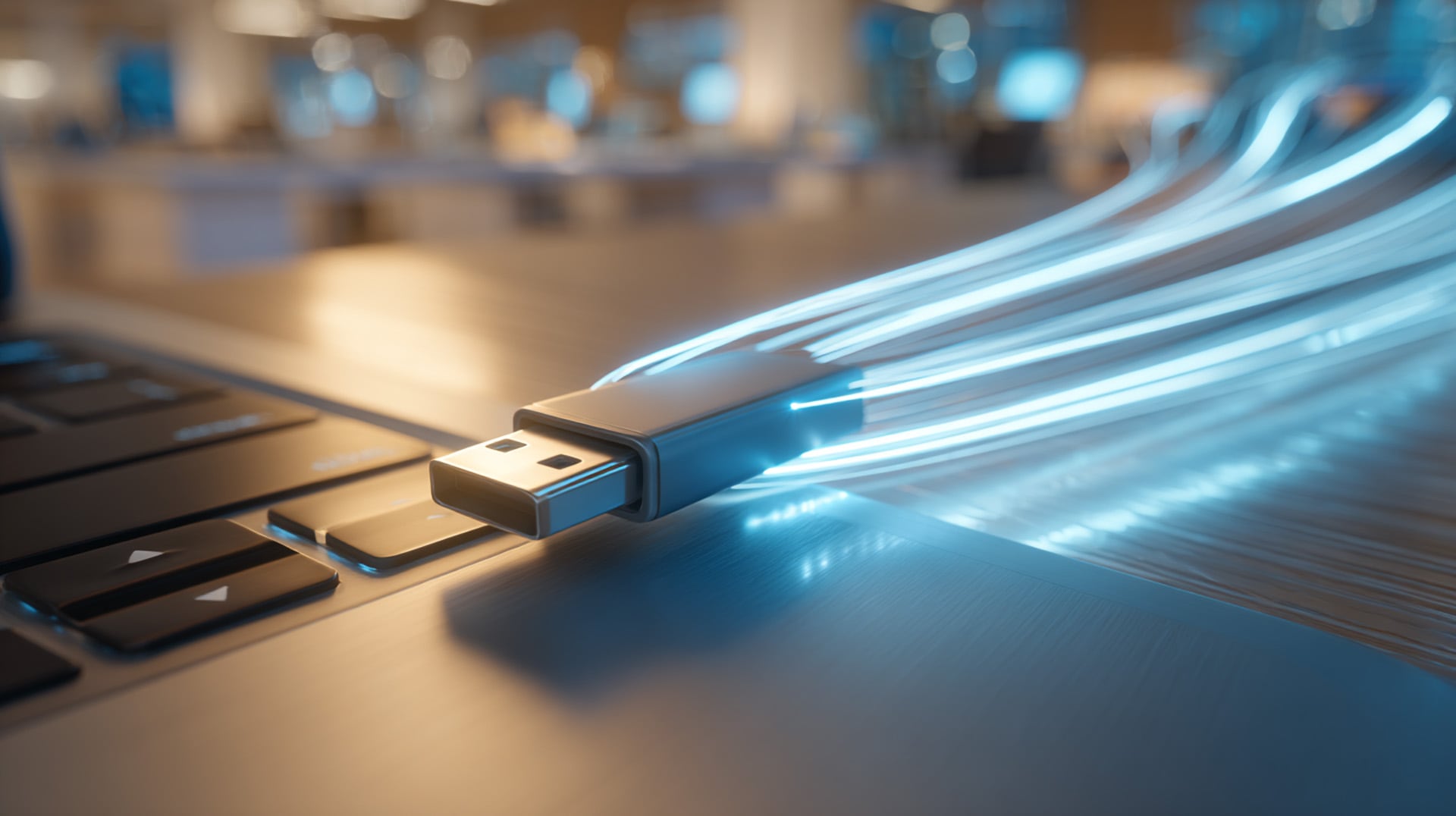 El puerto USB azul permite transferir datos a gran velocidad. (Imagen Ilustrativa Infobae)