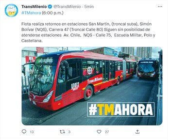 Por motivo de manifestaciones, son