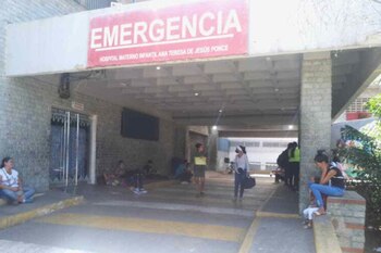 La entrada al área de