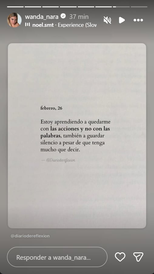 La explicación que compartió Wanda acerca de su silencio (Instagram)