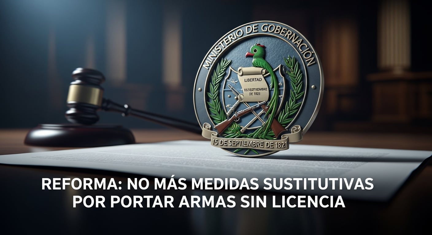 El Gobierno de Guatemala impulsará una reforma para negar medidas sustitutivas por portar armas sin licencia