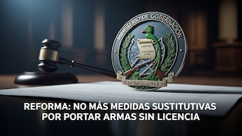 El Gobierno de Guatemala impulsará una reforma para negar medidas sustitutivas por portar armas sin licencia