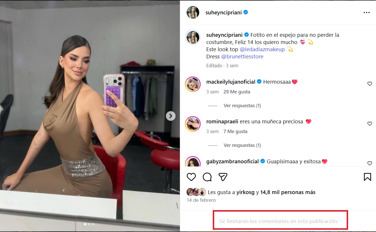 Suheyn Cipriani posa para una selfie en el espejo, en medio de la controversia por su trabajo revelado en el Congreso, tras tomar una decisión radical al respecto. (Suheyn Cipriani)