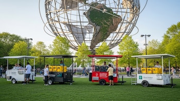 La ciudad de Nueva York inicia una prueba para electrificar carritos de comida en Queens