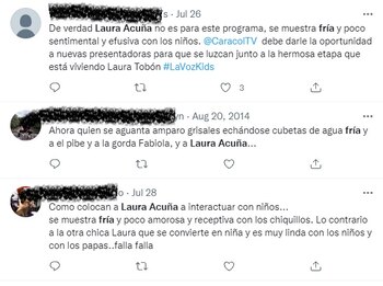Reacciones sobre Laura Acuña en