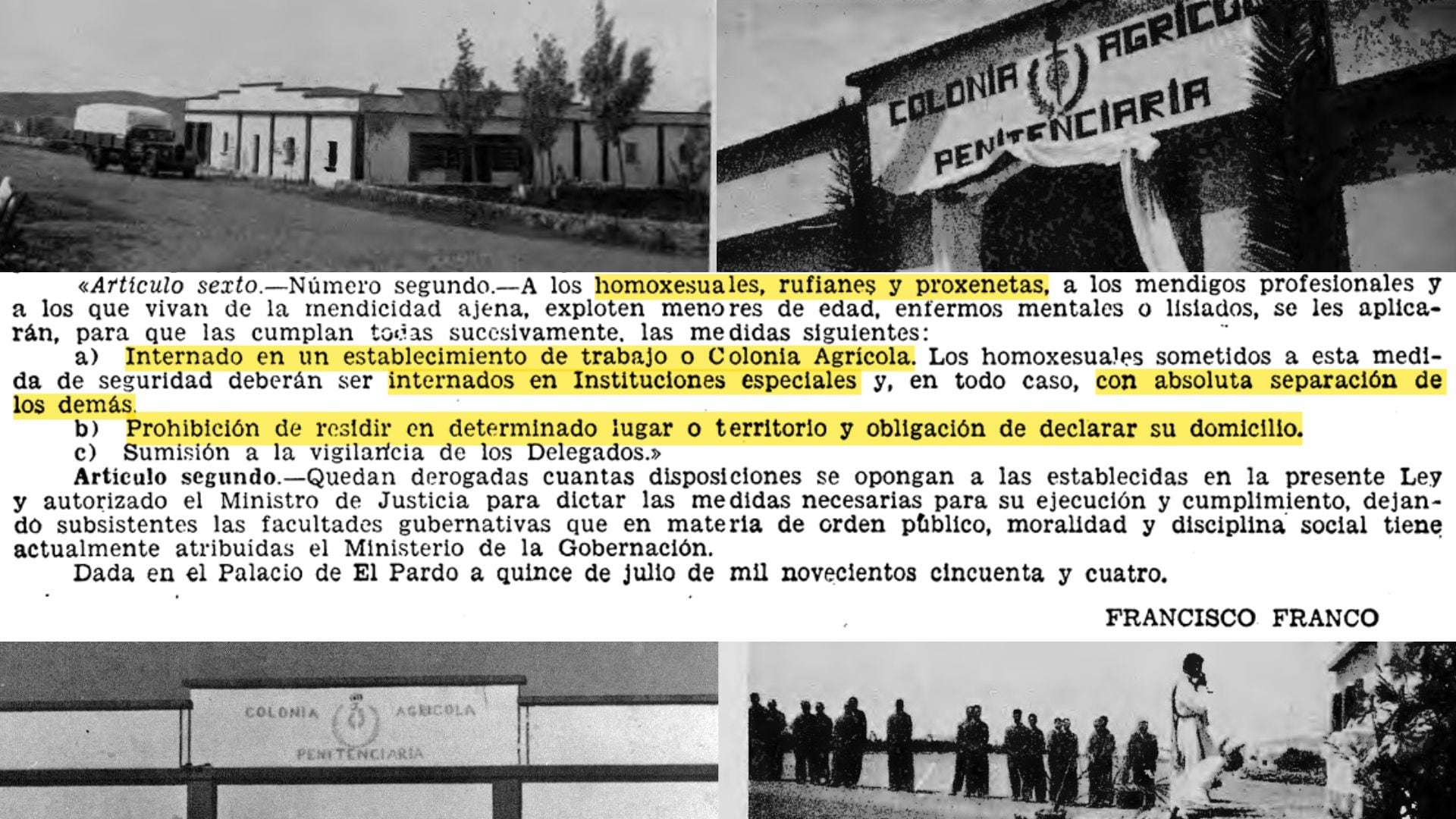 Extracto de la modificación de la ley franquista de