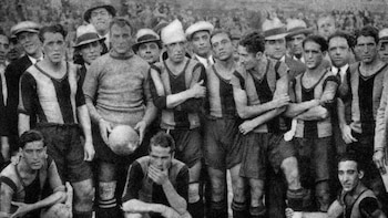 Los jugadores del Racing de