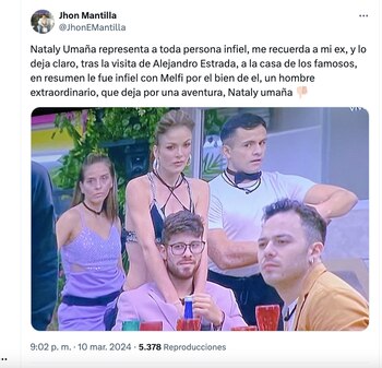 La actriz Nataly Umaña es