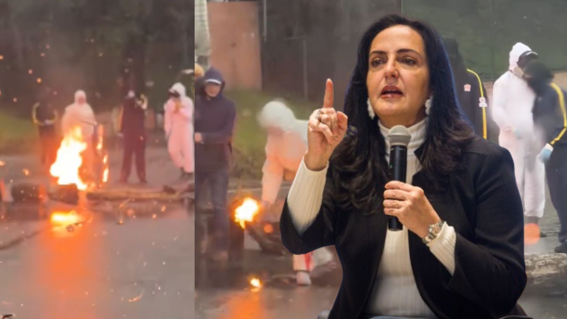 María Fernanda Cabal cuestionó al presidente Gustavo Petro tras la denuncia sobre bloqueos en la Circunvalar - crédito Colprensa - captura @kroarbelaez/X