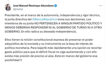 José Manuel Restrepo, exministro de