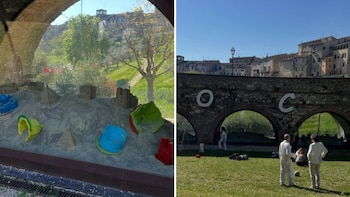 Leandro Erlich y la belleza de lo efímero: un retrato del mundo en arena en la Toscana