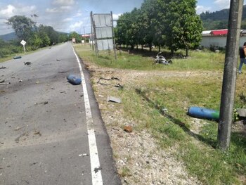 Lugar donde explotó el carro