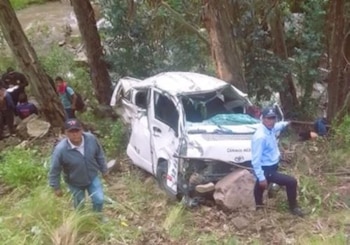 La combi perdió el control