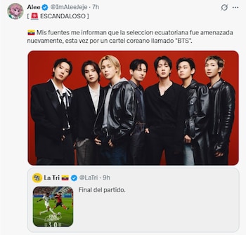 Los usuarios mexicanos compartieron burlas en redes sociales que relacionaron la nueva caída ecuatoriana con el partido del Mundial 2026. (X/ @ImAleejeje)