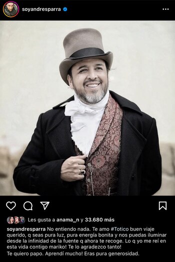 Mensaje de Andrés Parra en