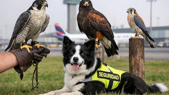 Halcones, gavilanes y una perra llamada Ramona: el equipo animal que cumple una misión clave para la seguridad del aeropuerto Jorge Chávez