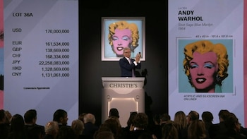 Un retrato de Marilyn Monroe realizado por ALa directora ejecutiva Bonnie Brennan realizó el anuncio oficial durante la conferencia Art of Influence en Nueva York - (AFP)