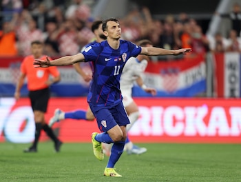 Ante Budimir espera ser el delantero de Croacia en el Mundial 2026, pese a no ser titular consolidado - crédito Antonio Bronic/REUTERS