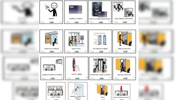 Algunos de los pictogramas instalados