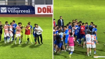 Celebración del director técnico de Cruz Azul Hidalgo provoca pelea campal con jugadores de Correcaminos: así fue el momento