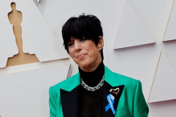 Diane Warren wears a ribbon