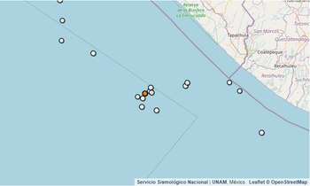 Sismo reportado en Chiapas.
(SSN)