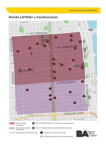 El mapa de los cortes