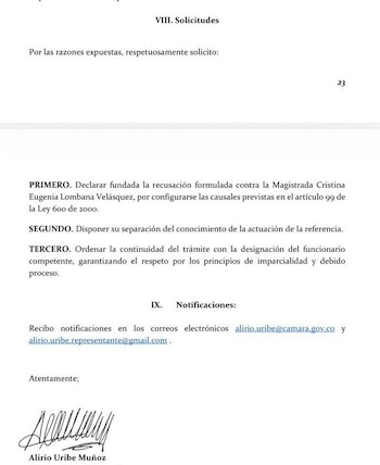 La recusación cuestiona la imparcialidad de la magistrada y solicita su separación del conocimiento del caso - crédito suministrado a Infobae