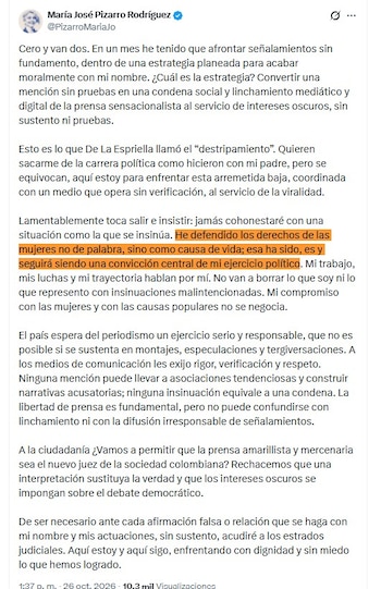 (@PizarroMariaJo/X)