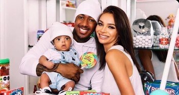 Nick Cannon con su esposa