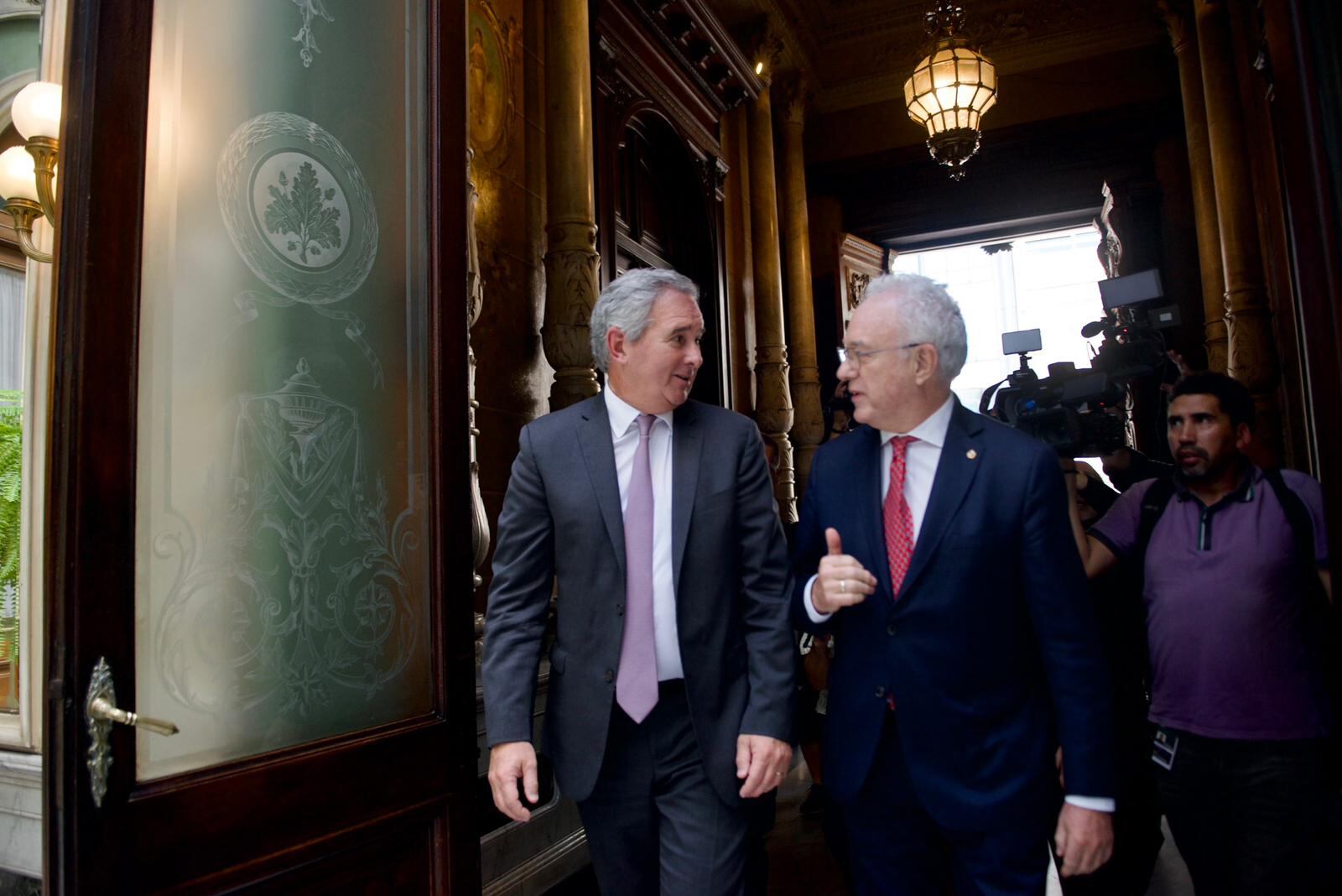 Pablo Quirno y Mario Lubetkin (Cancillería Uruguay)