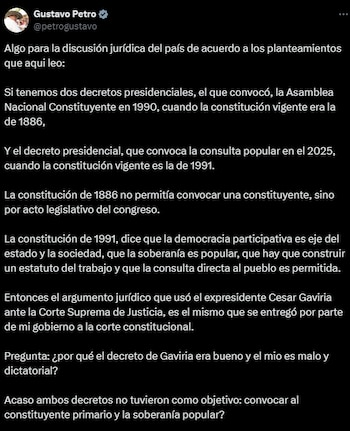 El jefe de Estado explicó