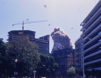 La primera postal del atentado.