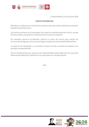 Avance en tiempo real de las diversas líneas de la red de transporte público capitalino.