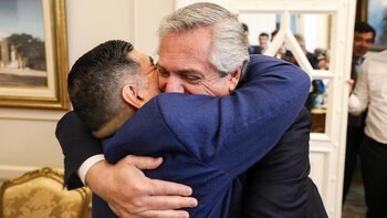 Alberto Fernández y Diego Maradona: