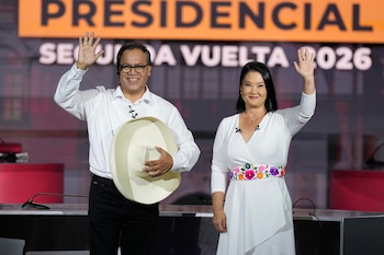 Roberto Sánchez y Keiko Fujimori disputan la segunda vuelta presidencial (Foto AP/Martín Mejía)