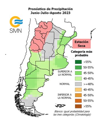 Pronóstico climático del SMN para trimestre junio-julio-agosto 2023