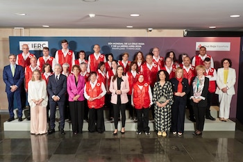 La reina Letizia preside el Día Mundial de la Cruz Roja y de la Media Luna Roja en Pamplona (Europa Press)