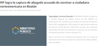 El Ministerio Público, a través de la FEDCV, lidera la investigación y captura del sospechoso en el caso de la ciudadana estadounidense Susan Johnston.