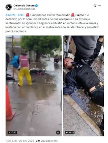 El caso se presentó el miércoles 28 de octubre - crédito Colombia Oscura/X